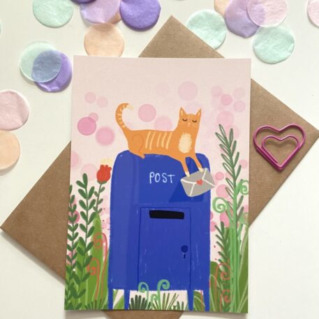 pocztówka kot pocztowy
