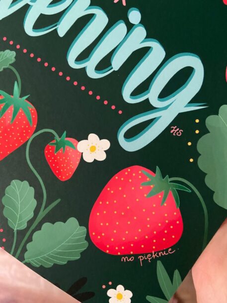 Plakat - Tastes like strawberries on a summer evening detal